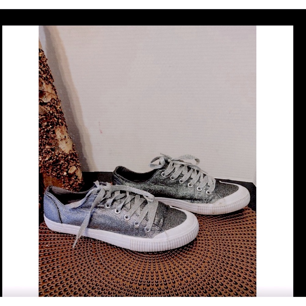 Mossimo Metallic Silver Sneakers Size 9